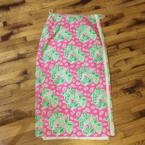 Lilly Pulitzer long wrap skirt